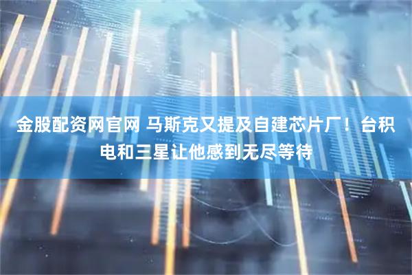 金股配资网官网 马斯克又提及自建芯片厂！台积电和三星让他感到无尽等待
